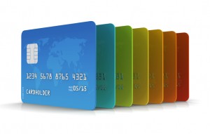 Colorful credit cards